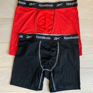 Reebok Men's Boxer Briefs in Vibrant Red and Classic Black